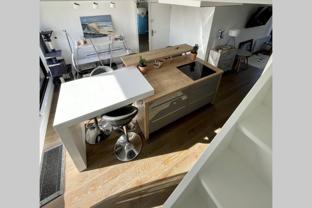 Appartamento Duplex Avec Jacuzzi Vue Imprenable Sur La Baie De Wissant Esterno foto
